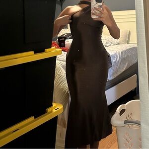 Elegant Brown Women's Formal Dress